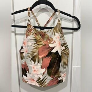 Tropical Floral Work Out Top